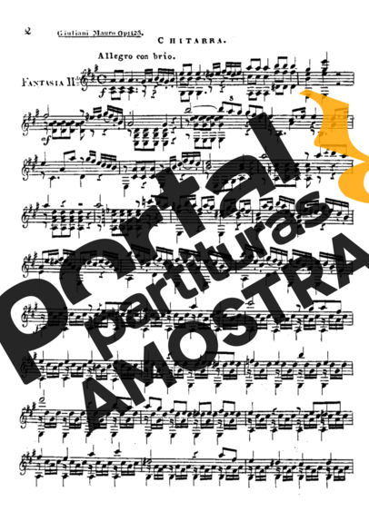 Mauro Giuliani  partitura para Violão