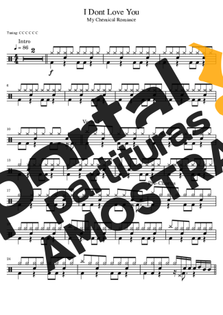 My Chemical Romance  partitura para Bateria