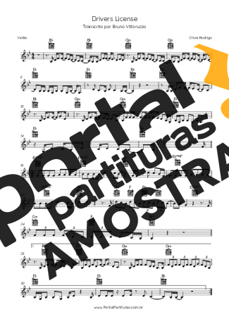 Olivia Rodrigo  partitura para Violão