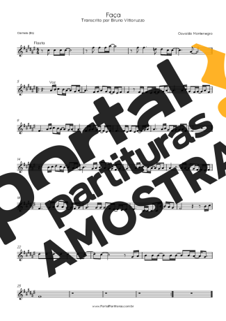 Oswaldo Montenegro  partitura para Clarinete (Bb)