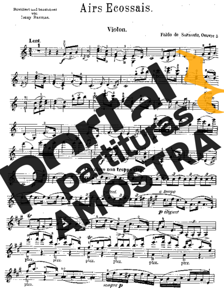 Pablo de Sarasate  partitura para Violino