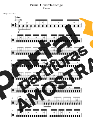 Pantera  partitura para Bateria