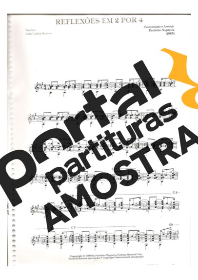 Paulinho Nogueira  partitura para Violão