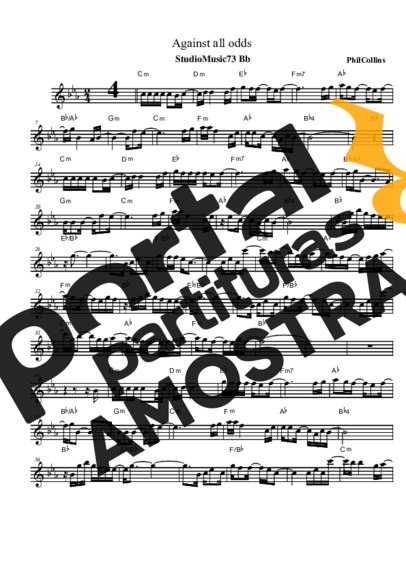 Phil Collins  partitura para Saxofone Tenor Soprano (Bb)