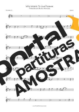 Queen  partitura para Clarinete (C)