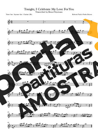 Roberta Flack and Peabo Bryson  partitura para Clarinete (Bb)