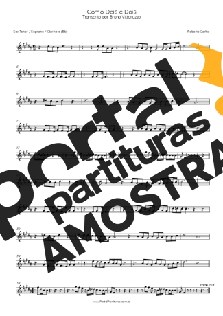 Roberto Carlos  partitura para Clarinete (Bb)