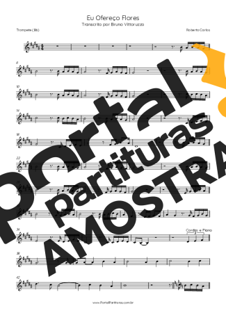 Roberto Carlos  partitura para Trompete