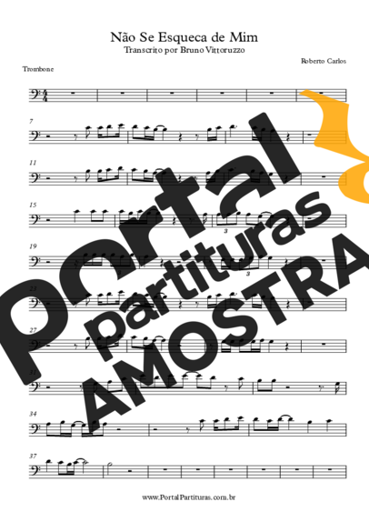 Roberto Carlos  partitura para Trombone