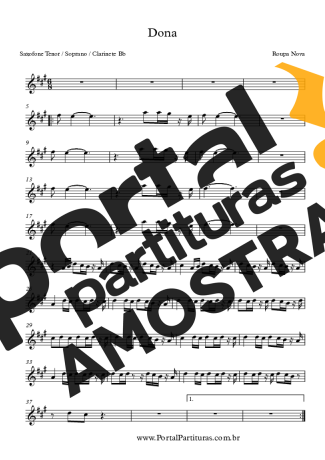 Roupa Nova  partitura para Clarinete (Bb)