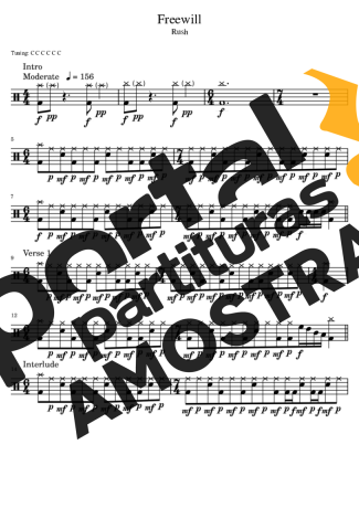 Rush  partitura para Bateria