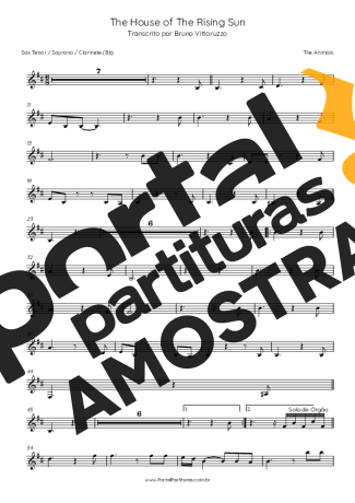 The Animals  partitura para Clarinete (Bb)
