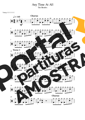 The Beatles  partitura para Bateria