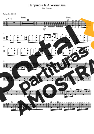 The Beatles  partitura para Bateria