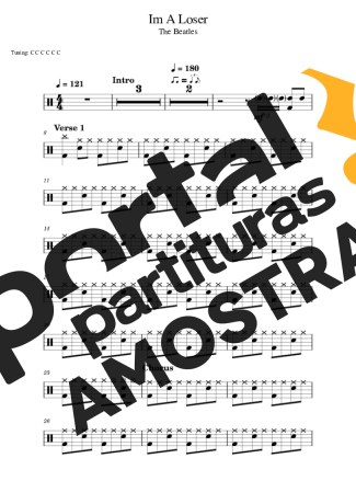 The Beatles  partitura para Bateria