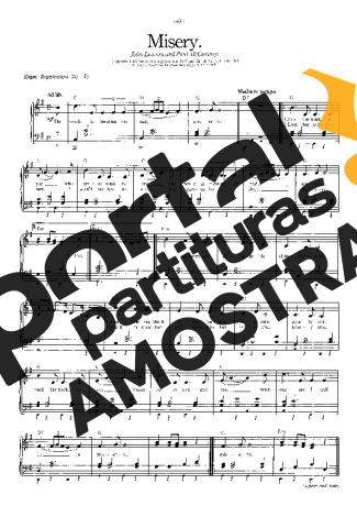 The Beatles  partitura para Piano