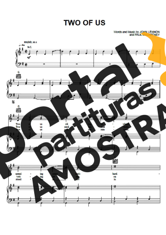 The Beatles  partitura para Piano