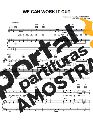 The Beatles  partitura para Piano