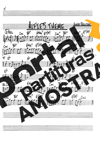 The Real Book of Jazz Alfies Theme partitura para Clarinete (Bb)