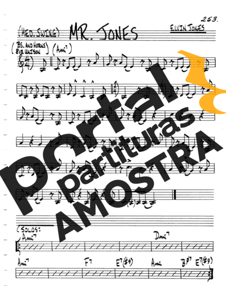 Mr Jones The Real Book Of Jazz Partitura Para Teclado 5508