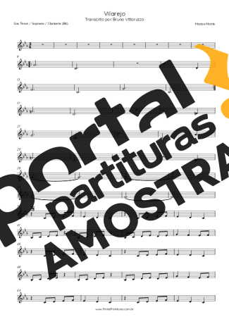Tribalistas Vilarejo partitura para Clarinete (Bb)