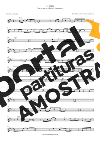 Vinicius de Moraes  partitura para Saxofone Alto (Eb)