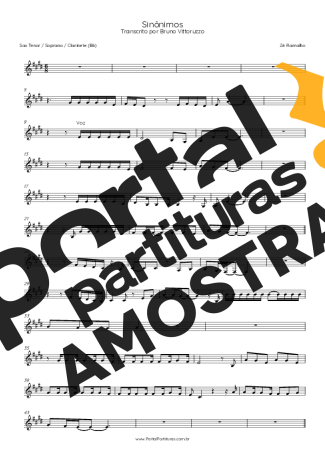 Zé Ramalho  partitura para Clarinete (Bb)