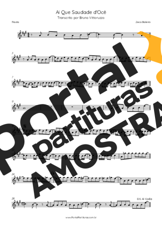 Zeca Baleiro  partitura para Flauta Transversal